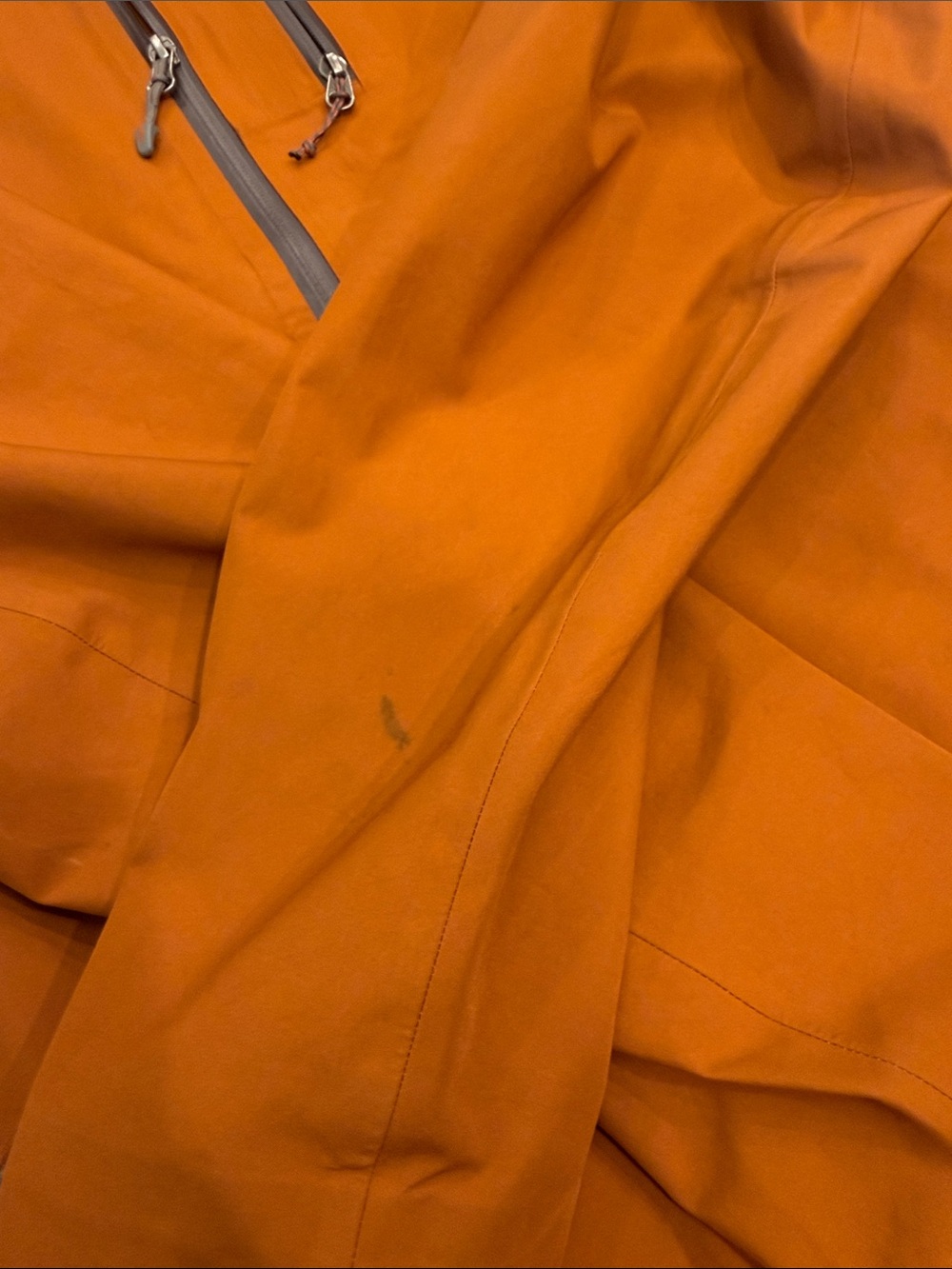 Men's Hooded Raincoat in Bright Orange - Water-Resistant Design - Picture 4 of 5